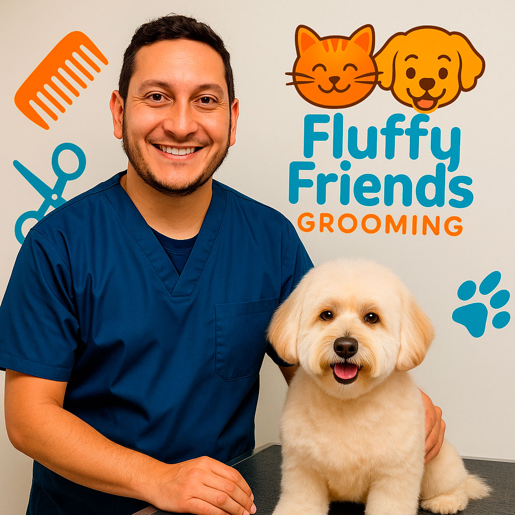 Your groomer inside the van