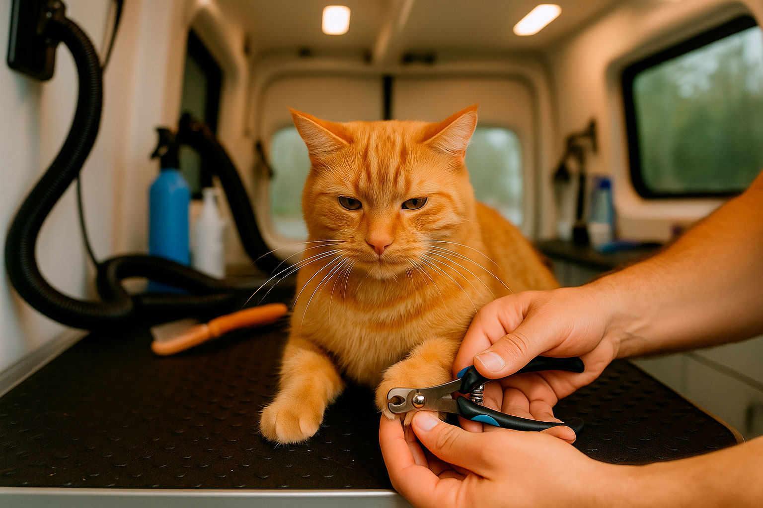 Cat nail trimming